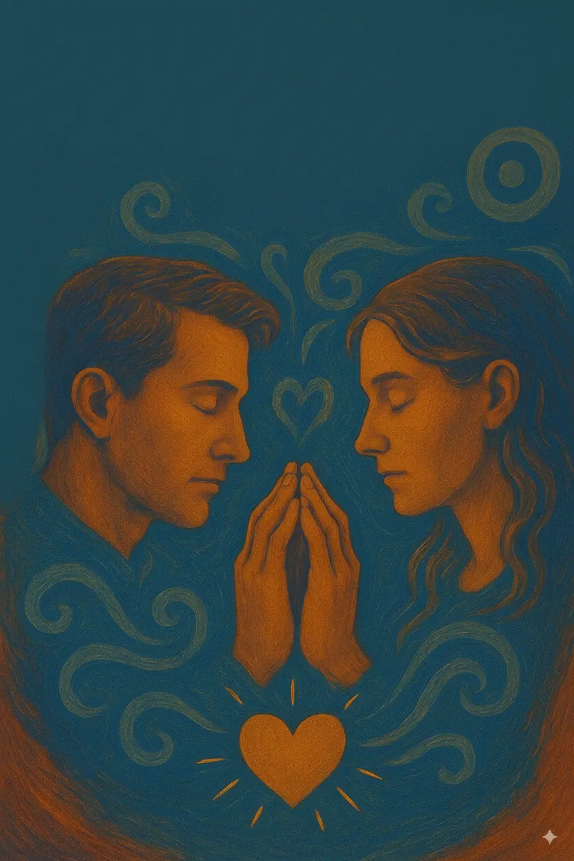 An image of a couple connecting, representing a strong marriage.